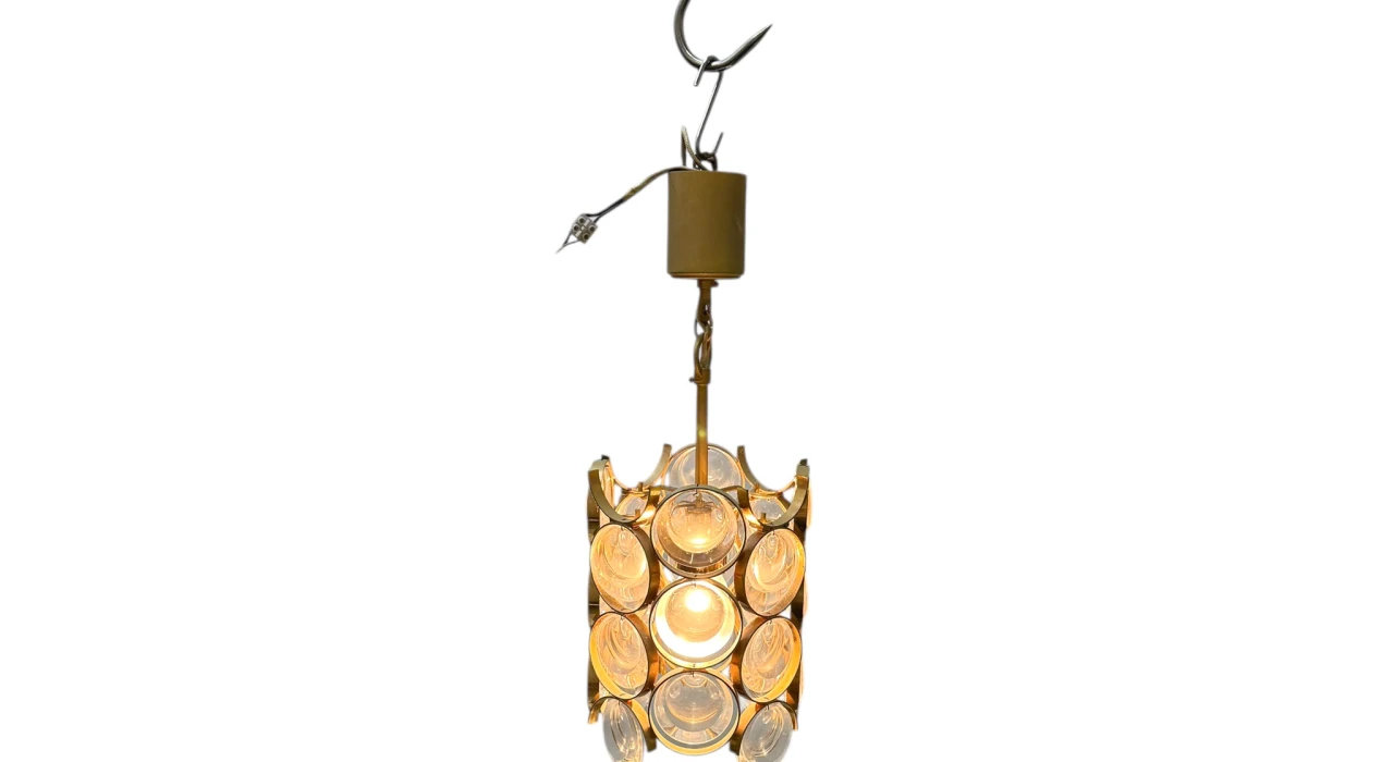 Hollywood Regency Pendant Lamp by Gaetano Sciolari for Palwa Germany, 1970s